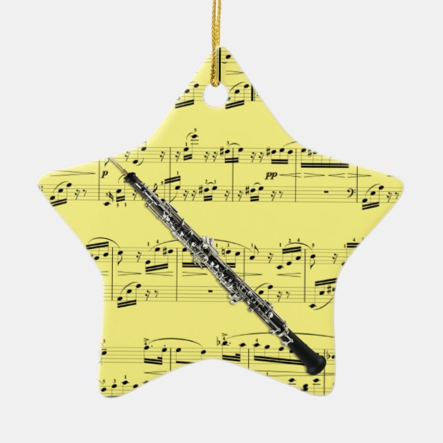 Oboe - Pick your colour Ceramic Ornament (Front)