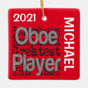 Oboe Player Extraordinaire CUSTOM Ceramic Ornament