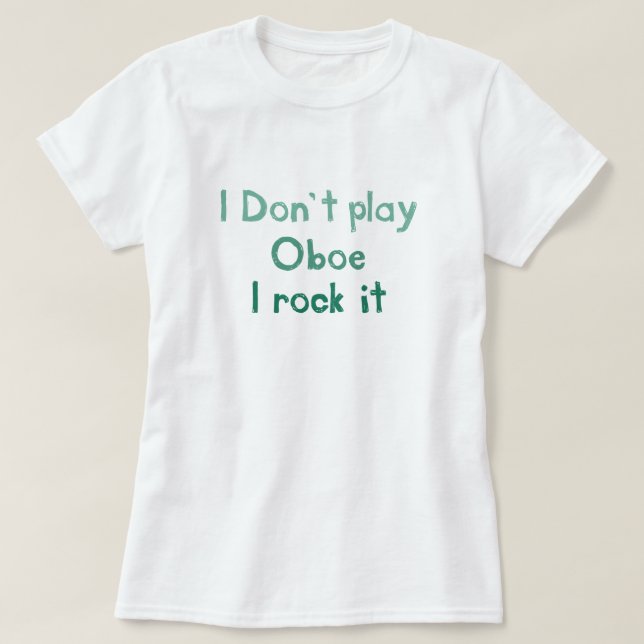 Oboe Rock It T-shirt - Ladies (Design Front)