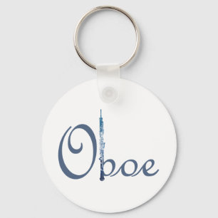 Oboe Script Keychain