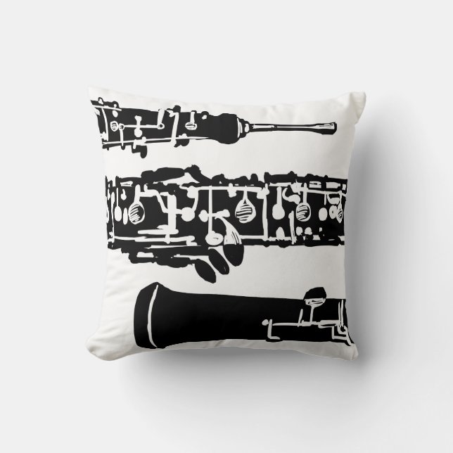 Oboe Throw Pillow (Front)