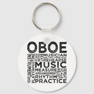 Oboe Typography Keychain