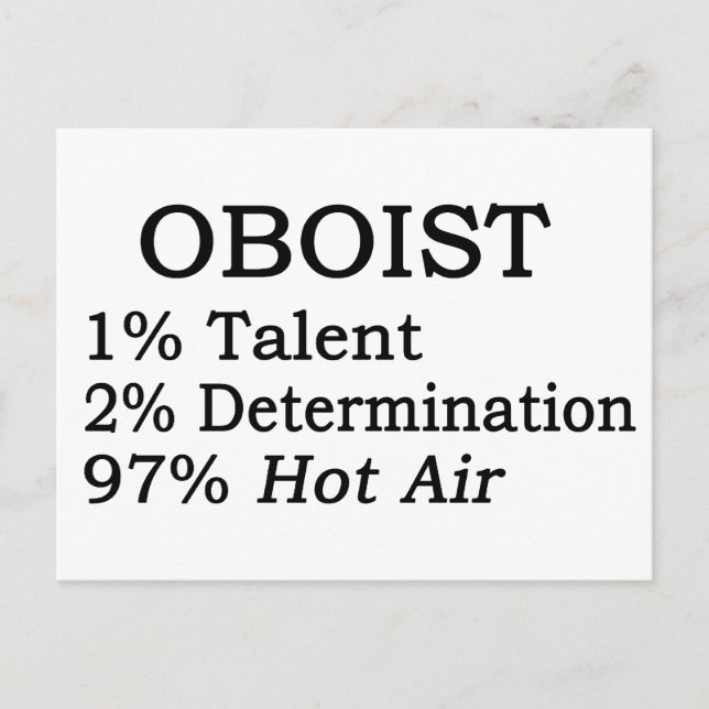 Oboist Hot Air Postcard (Front)