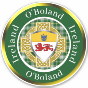 O'Boland Shield & Celtic Cross Personalized