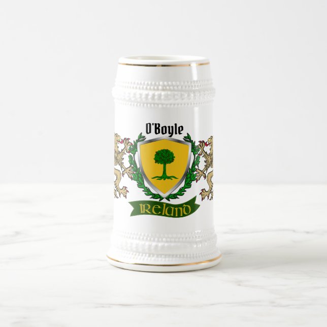 O'Boyle Irish Shield Beer Stein (Center)