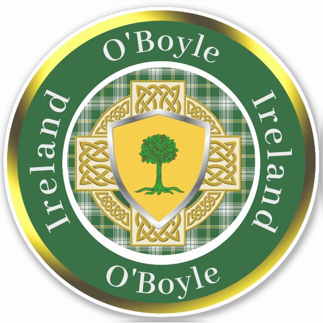 O'Boyle Shield & Celtic Cross Personalized (Front)