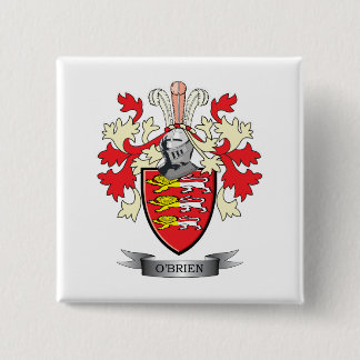 O'Brien Coat of Arms 2 Inch Square Button