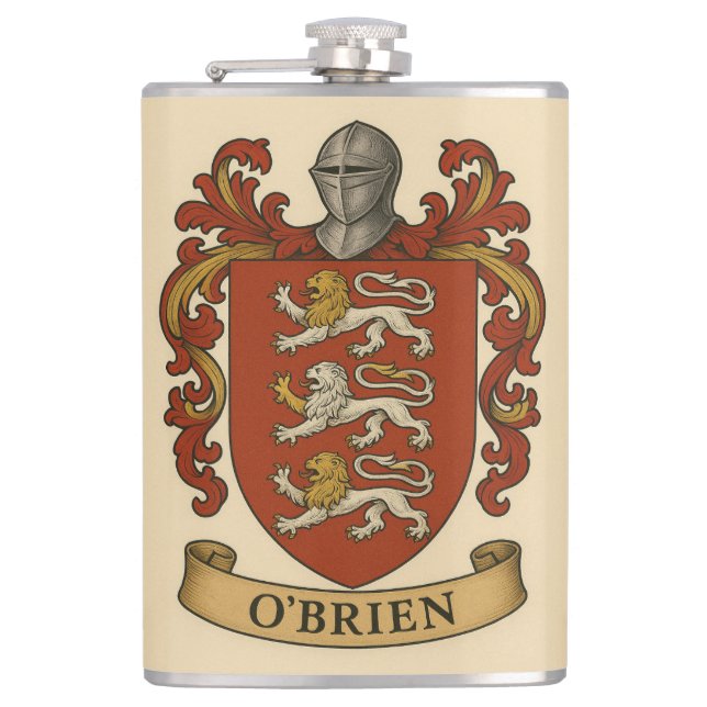 O'Brien Coat of Arms Flask (Front)