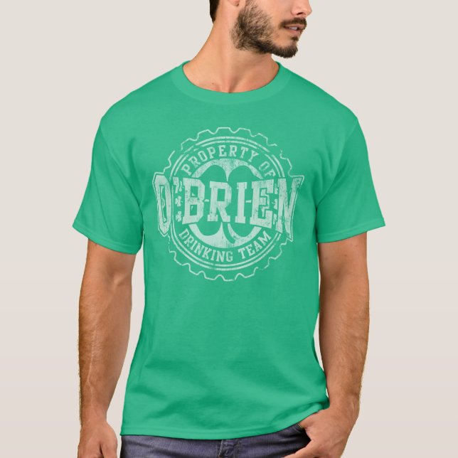 O'Brien Drinking Team Bottle Cap T-Shirt (Front)