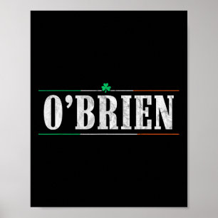 O'brien Irish Name - St Patricks Day Family Matchi Poster