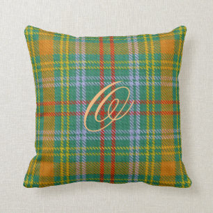 O'Brien Tartan Monogram Pillow