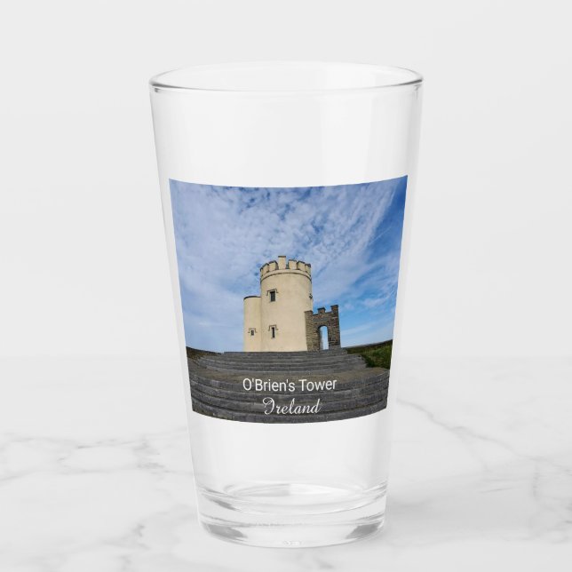 O'Brien's Tower Ireland Souvenir Drinking Glass (Front)