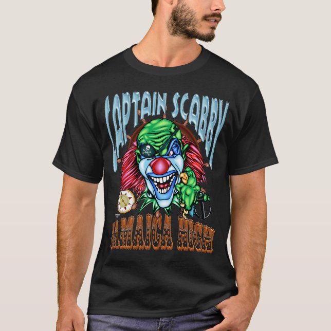 Obscurité mauvaise de pirate de T-shirt de clown (Devant)