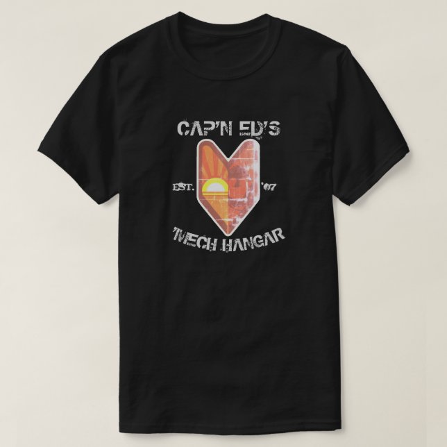 Obscurité Mech de T-shirt de feuille de hangar de (Design devant)