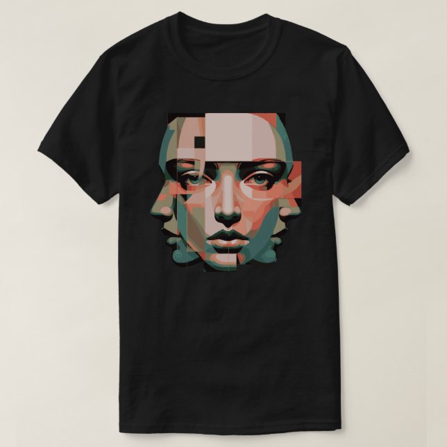 Observer Self Abstract | Layered Human Identity  T-Shirt (Design Front)