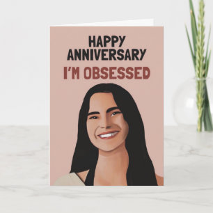 Obsessed Anniversary Card 