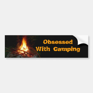 Obsessed With Camping Bumper Sticker