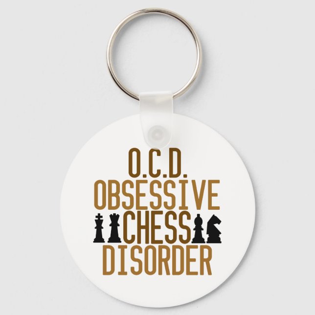 Obsessed with Chess Keychain (Front)