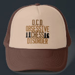 Obsessed with Chess Trucker Hat<br><div class="desc">A funny chess gift for a chess playing addict. A little chess humour. I have OCD, Obsessive Chess Disorder.</div>