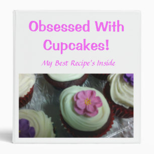 Obsessed With Cupcakes Binder /Recipe  Book