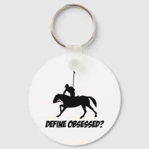 Obsessed with horse polo keychain