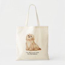 'Obsessed with my havanese' Tote Bag