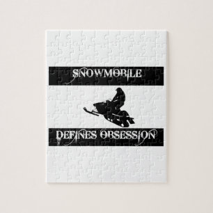 obsessed with snowmobile jigsaw puzzle