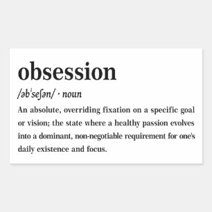Obsession Dictionary Definition Aesthetic Sticker