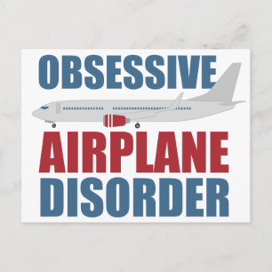 Obsessive Airplane Disorder Postcard
