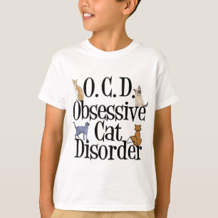 Obsessive Cat Disorder Funny Kids T-Shirt
