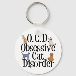 Obsessive Cat Disorder Keychain