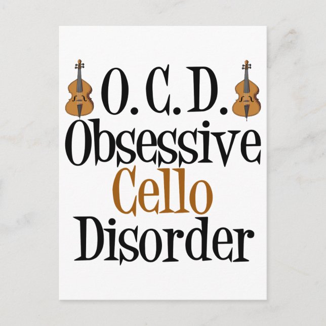 Obsessive Cello Disorder Postcard (Front)