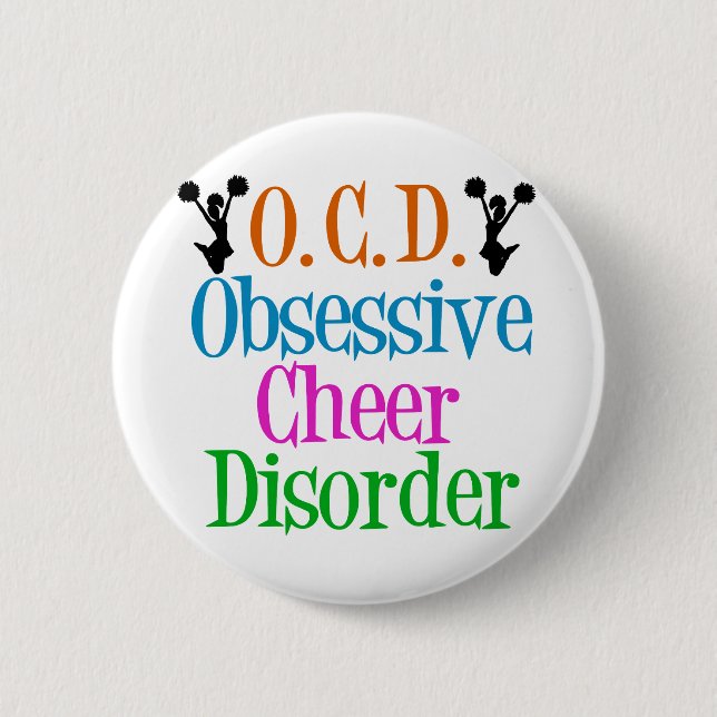 Obsessive Cheer Disorder 2 Inch Round Button (Front)