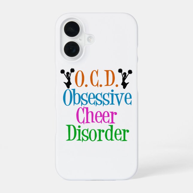 Obsessive Cheer Disorder iPhone 16 Case (Back)