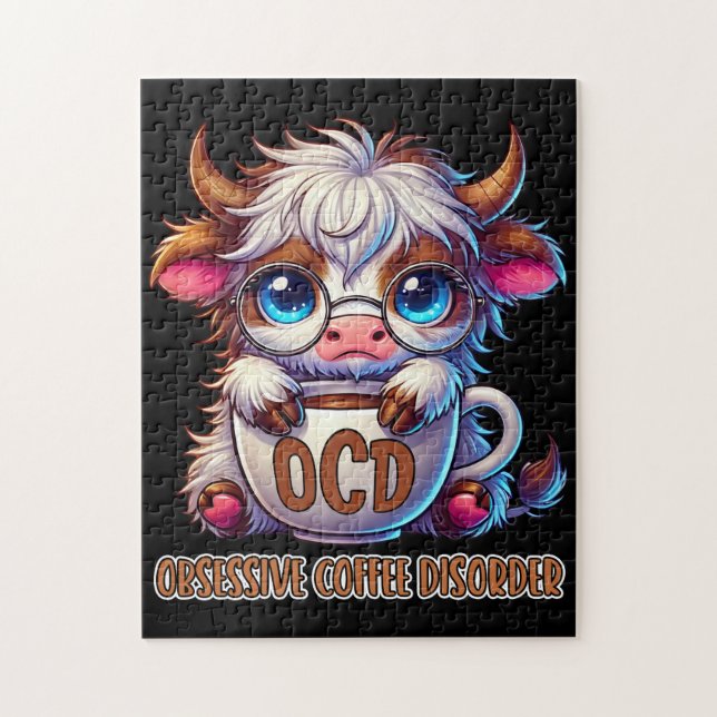 Obsessive Coffee Disorder  Jigsaw Puzzle (Vertical)