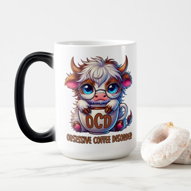 Obsessive Coffee Disorder  Magic Mug (With Donut)