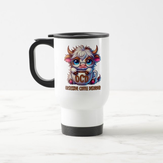 Obsessive Coffee Disorder  Travel Mug (Left)
