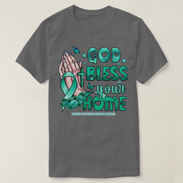 Obsessive Compulsive Disorder Awareness god bless  T-Shirt (Design Front)