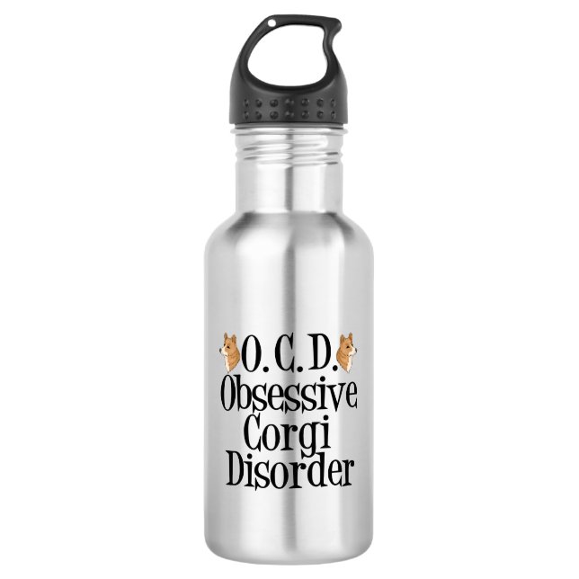 Obsessive Corgi Disorder 532 Ml Water Bottle (Front)