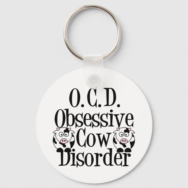 Obsessive Cow Disorder Keychain (Front)