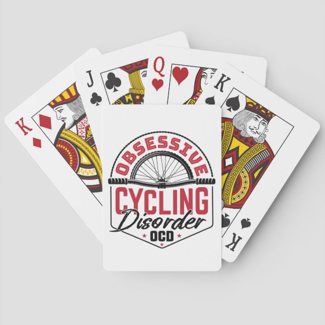 Obsessive Cycling Disorder Bicyclist Playing Cards (Back)