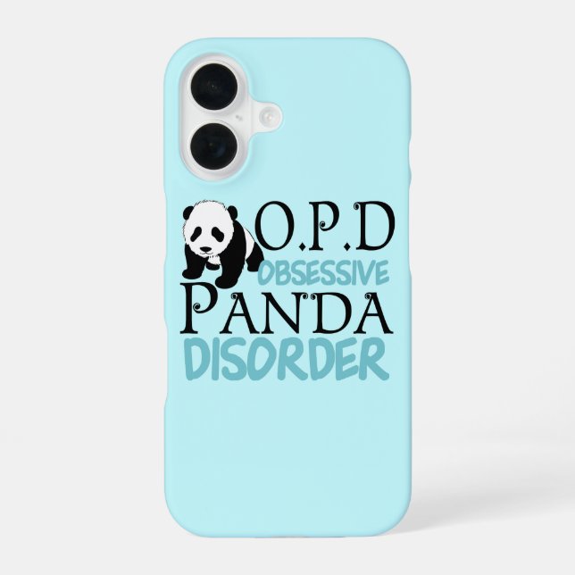 Obsessive Panda Disorder iPhone 16 Case (Back)