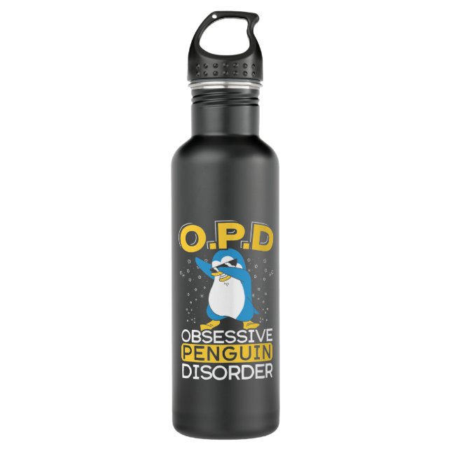 Obsessive Penguin Disorder 710 Ml Water Bottle (Front)