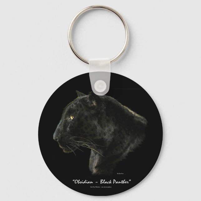 "OBSIDIAN, BLACK PANTHER" Key-chain Keychain (Front)
