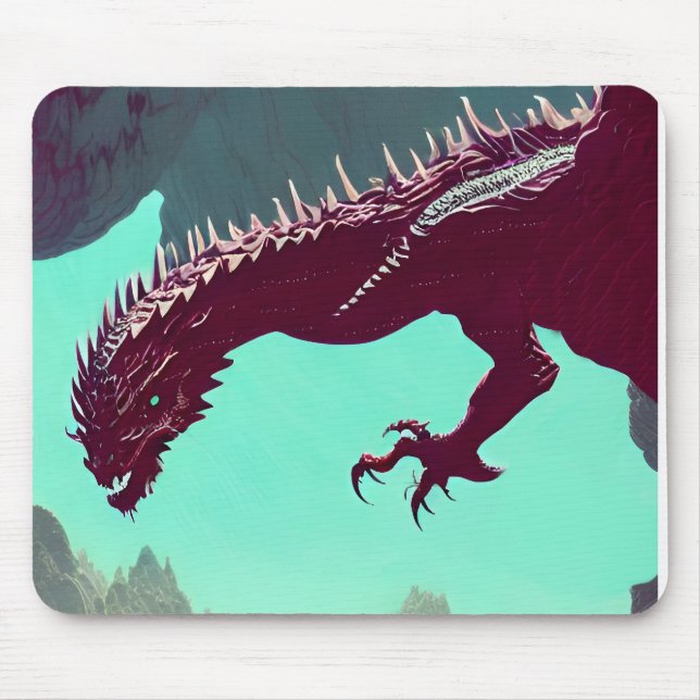 Obsidian Dragon  Mouse Pad (Front)