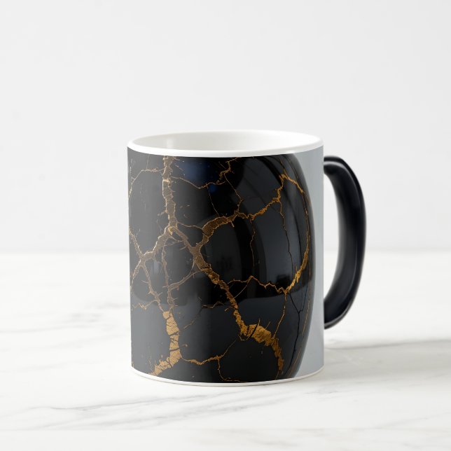 Obsidian Kintsugi Sphere Magic Mug (Front Right)
