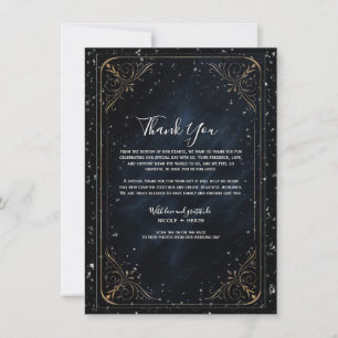 Obsidian Oracle Midnight Elegance Shimmer Wedding Invitation