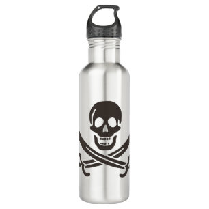 Obsidian Skull Swords Pirate flag of Calico Jack 710 Ml Water Bottle