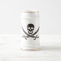 Obsidian Skull Swords Pirate flag of Calico Jack
