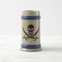 Obsidian Skull Swords Pirate flag of Calico Jack